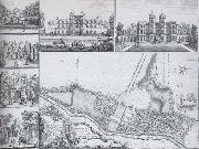Plan and views of Esher unknow artist